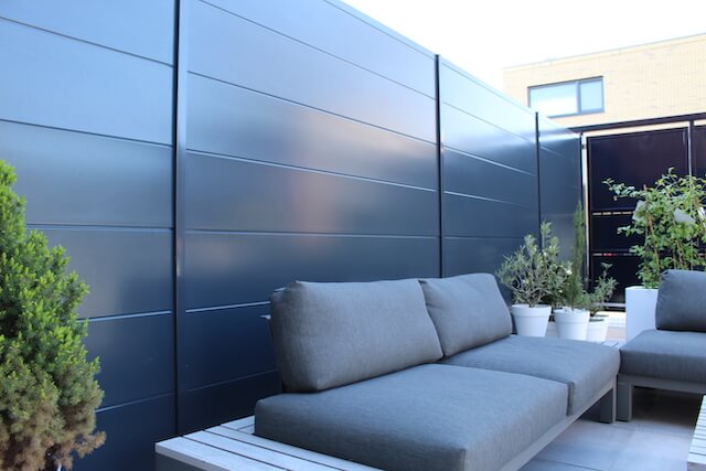 Iso bella Hermes antracieten schutting met tuinset