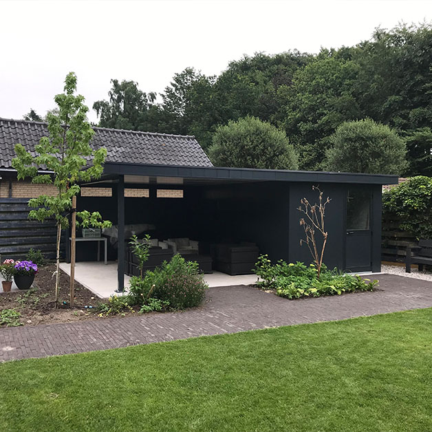 Isobella project rob oostrom tuinberging met overkapping