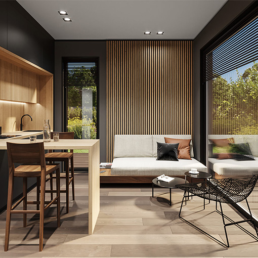 Vivlux portfolio tuinkantoor woonruimte