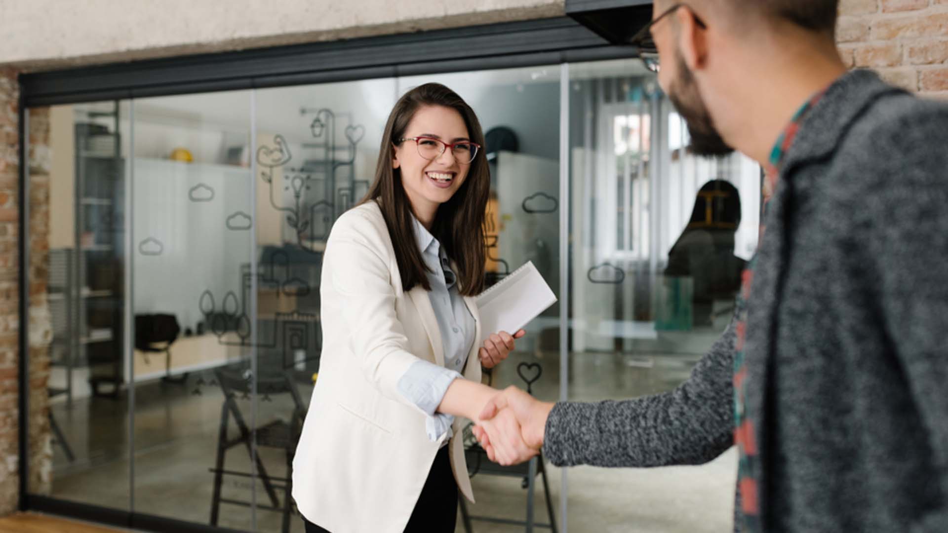Openly,Greeting,A,Job,Recruiter,With,A,Firm,Handshake